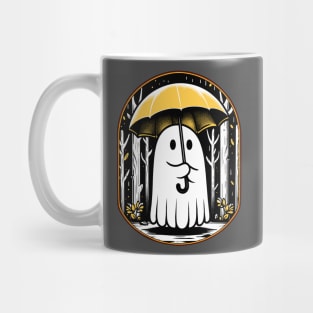 Vintage floral ghost halloween ghost in the forest gothic Mug